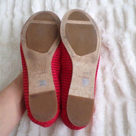Eileen Fisher red ballet flats 7 - Picture 5 of 11